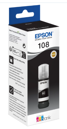 Original Epson 108 Black Ink Bottle (T09C14A)