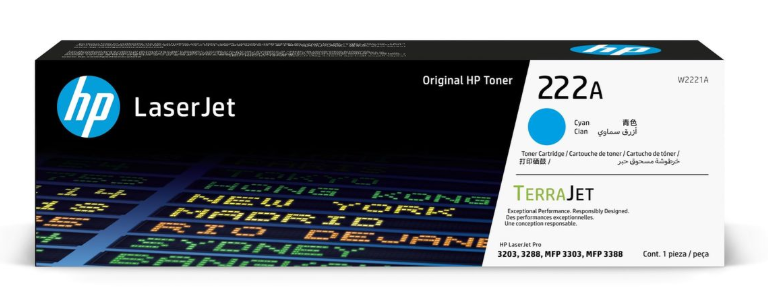 Original HP 222A Cyan Toner Cartridge