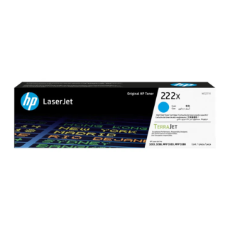 Original HP 222X High Yield Cyan Toner Cartridge